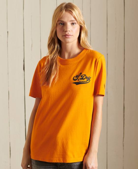 Superdry mândrie cu tricou artizanal îmbrăcăminte aur femei JX0Z2784