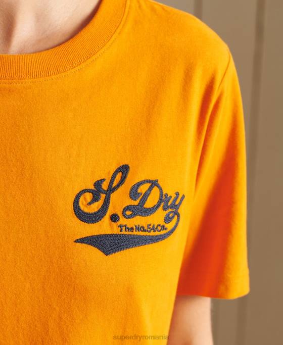 Superdry mândrie cu tricou artizanal îmbrăcăminte aur femei JX0Z2784