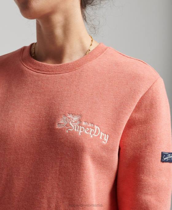 Superdry mândrie în hanoracul craft crew îmbrăcăminte coral femei JX0Z3485