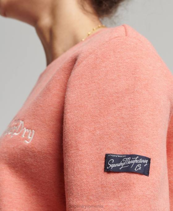 Superdry mândrie în hanoracul craft crew îmbrăcăminte coral femei JX0Z3485
