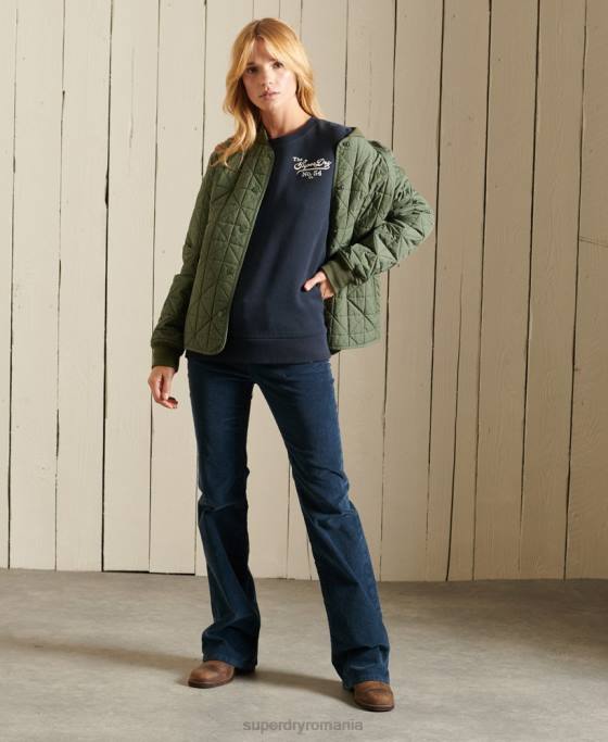 Superdry mândrie în hanoracul craft crew îmbrăcăminte marina femei JX0Z5946