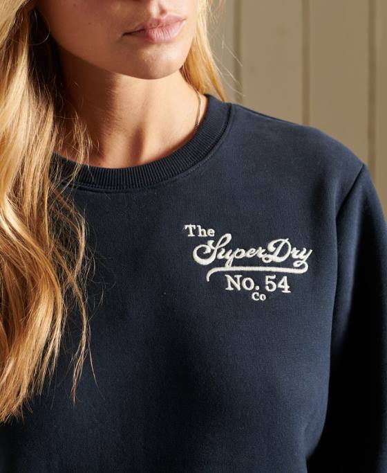 Superdry mândrie în hanoracul craft crew îmbrăcăminte marina femei JX0Z5946