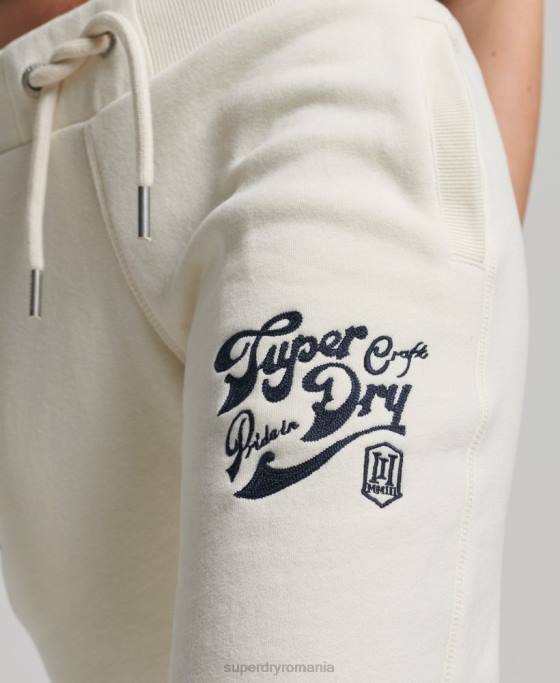 Superdry mândrie în joggeri artizanali îmbrăcăminte cremă femei JX0Z6674