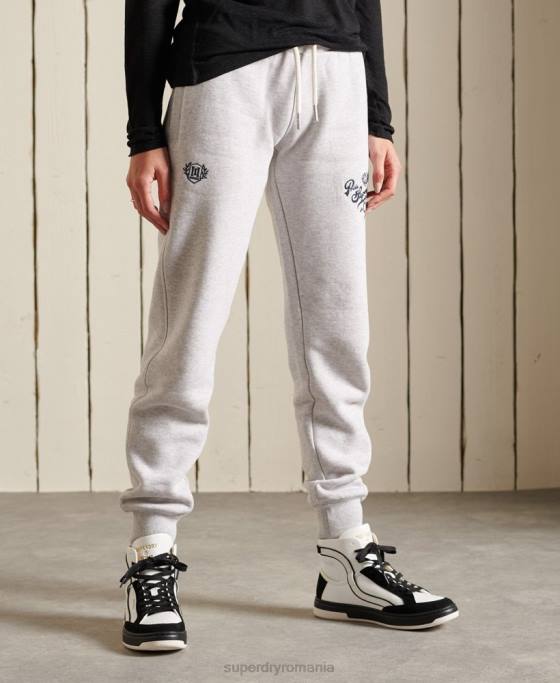 Superdry mândrie în joggeri artizanali îmbrăcăminte gri deschis femei JX0Z6613