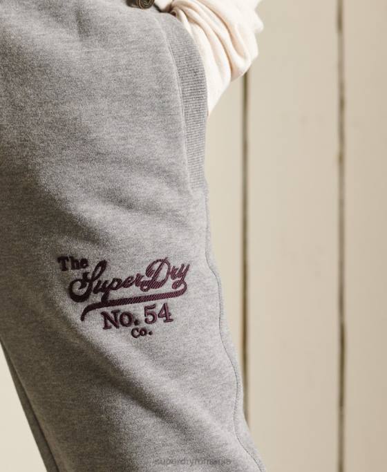 Superdry mândrie în joggeri artizanali îmbrăcăminte gri inchis femei JX0Z3942