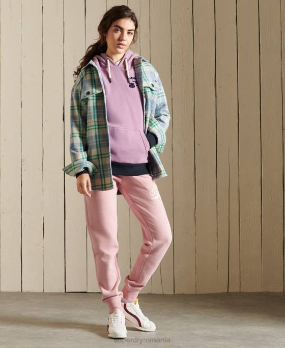 Superdry mândrie în joggeri artizanali îmbrăcăminte roz femei JX0Z6683