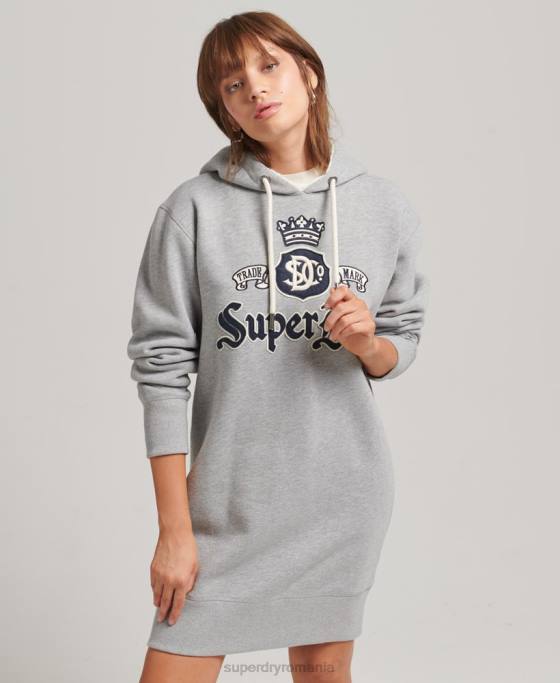 Superdry mândrie în rochie cu hanorac artizanală îmbrăcăminte gri femei JX0Z2456