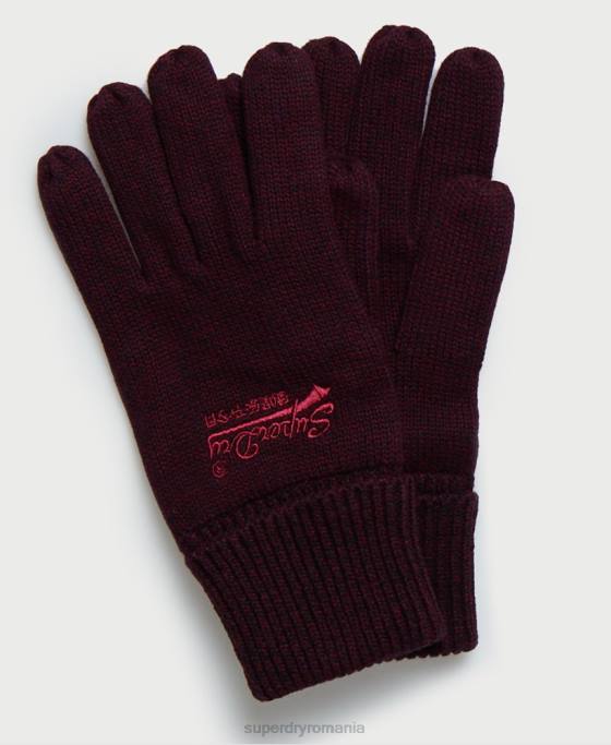 Superdry mănuși cu etichetă portocalie accesorii roșu bărbați JX0Z1842