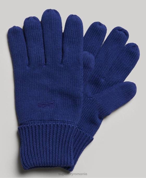 Superdry mănuși cu logo vintage accesorii albastru bărbați JX0Z1727
