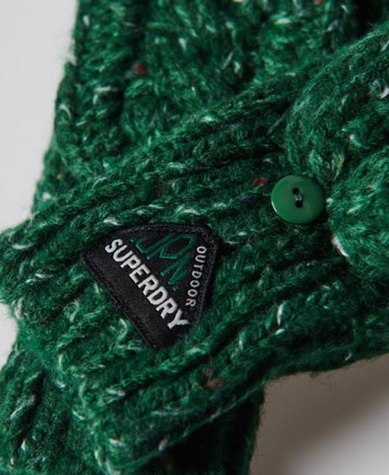Superdry mănuși de cablu gracie accesorii verde femei JX0Z4322