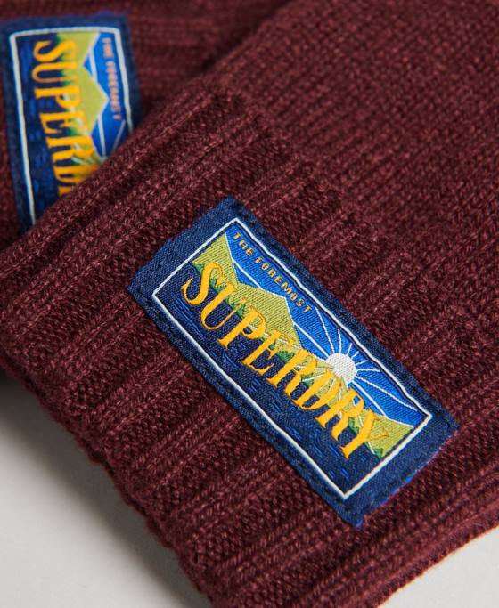 Superdry mănuși radar din amestec de lână accesorii roșu bărbați JX0Z1710