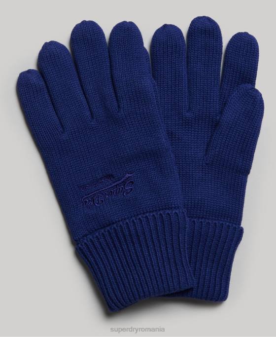Superdry mănuși simple esențiale accesorii albastru bărbați JX0Z6364