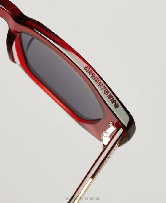 Superdry ochelari de soare unghiulari sdr 90s accesorii roșu femei JX0Z2086