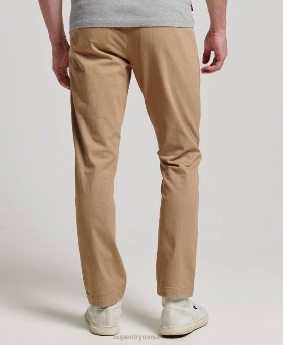 Superdry ofițeri pantaloni chino slim îmbrăcăminte bej bărbați JX0Z91