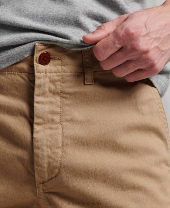 Superdry ofițeri pantaloni chino slim îmbrăcăminte bej bărbați JX0Z91