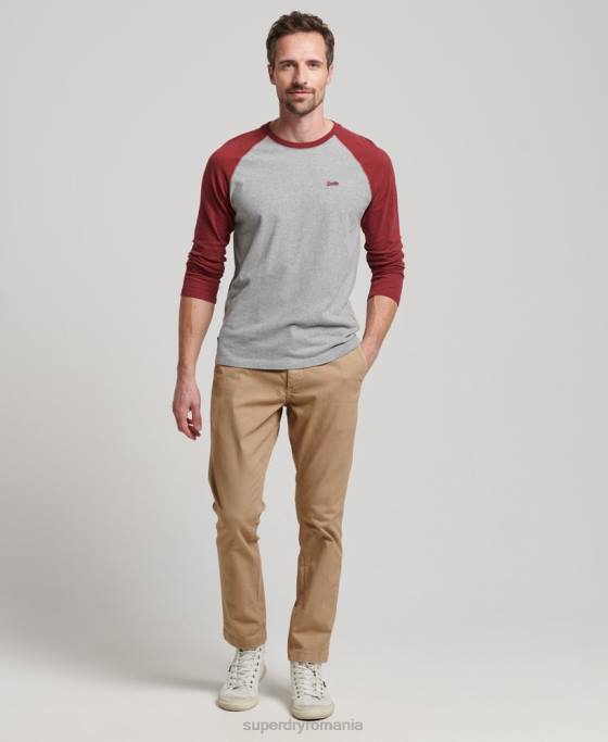 Superdry ofițeri pantaloni chino slim îmbrăcăminte bej bărbați JX0Z91