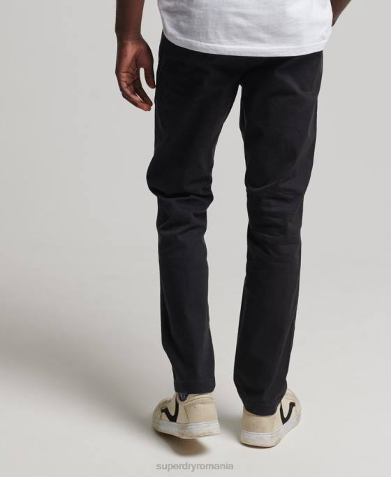 Superdry ofițeri pantaloni chino slim îmbrăcăminte gri inchis bărbați JX0Z6488