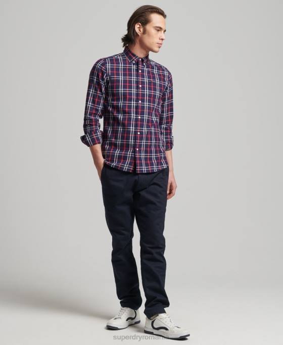 Superdry ofițeri pantaloni chino slim îmbrăcăminte marina bărbați JX0Z6487