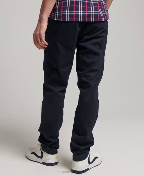 Superdry ofițeri pantaloni chino slim îmbrăcăminte marina bărbați JX0Z6487