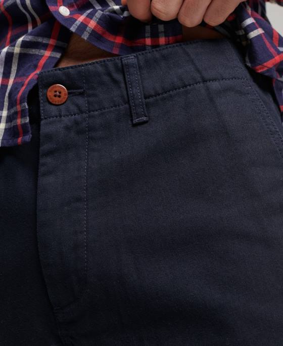 Superdry ofițeri pantaloni chino slim îmbrăcăminte marina bărbați JX0Z6487