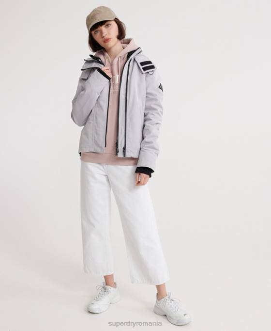 Superdry otoman tehnic sd-windcheater îmbrăcăminte cremă femei JX0Z5704