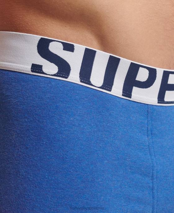 Superdry pachet dublu cu logo-ul trunchiului din bumbac organic îmbrăcăminte albastru bărbați JX0Z1798