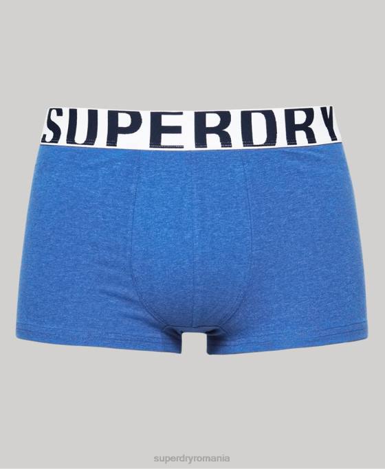 Superdry pachet dublu cu logo-ul trunchiului din bumbac organic îmbrăcăminte albastru bărbați JX0Z1798