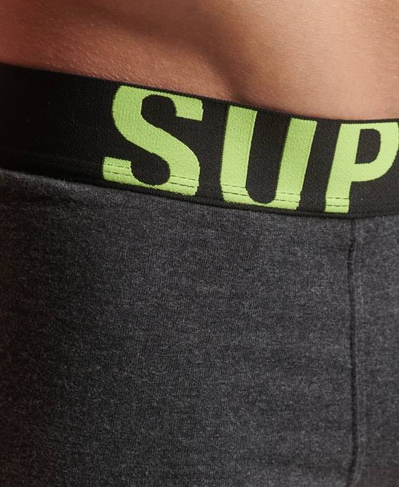 Superdry pachet dublu cu logo-ul trunchiului din bumbac organic îmbrăcăminte gri bărbați JX0Z1796