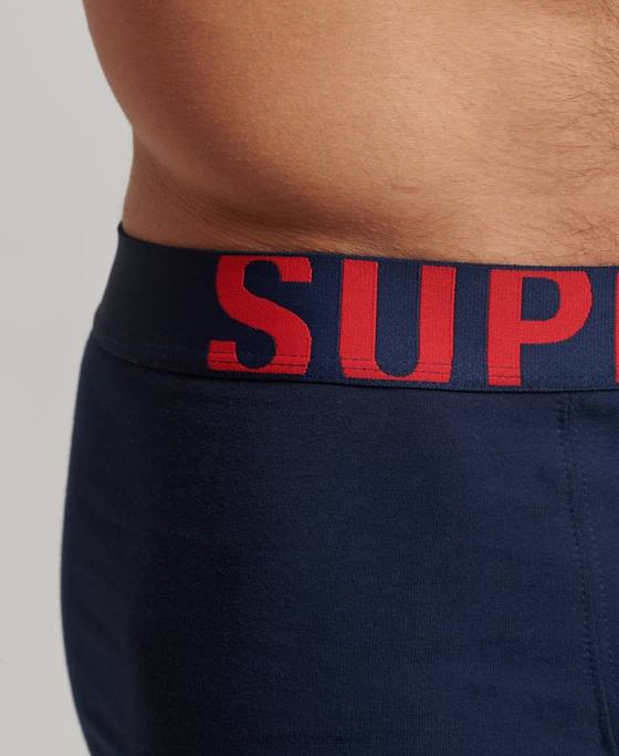 Superdry pachet dublu cu logo-ul trunchiului din bumbac organic îmbrăcăminte marina bărbați JX0Z1797