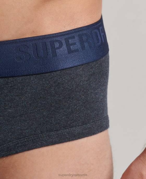 Superdry pachet triplu slip din bumbac organic îmbrăcăminte albastru bărbați JX0Z1789
