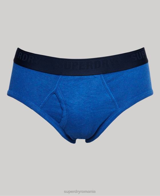 Superdry pachet triplu slip din bumbac organic îmbrăcăminte albastru bărbați JX0Z1789