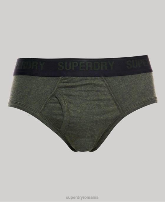 Superdry pachet triplu slip din bumbac organic îmbrăcăminte negru bărbați JX0Z1741