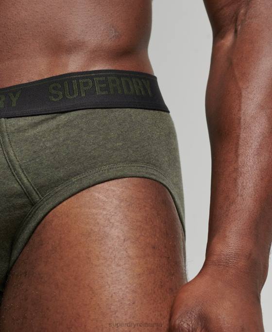 Superdry pachet triplu slip din bumbac organic îmbrăcăminte negru bărbați JX0Z1741