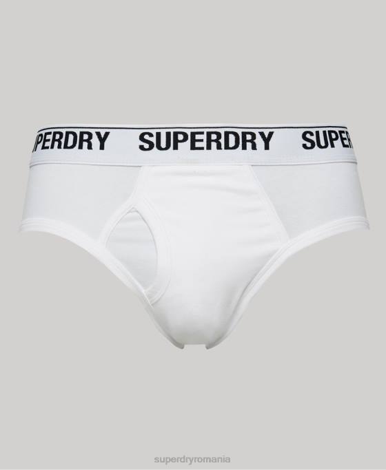 Superdry pachet triplu slip din bumbac organic îmbrăcăminte negru bărbați JX0Z1862