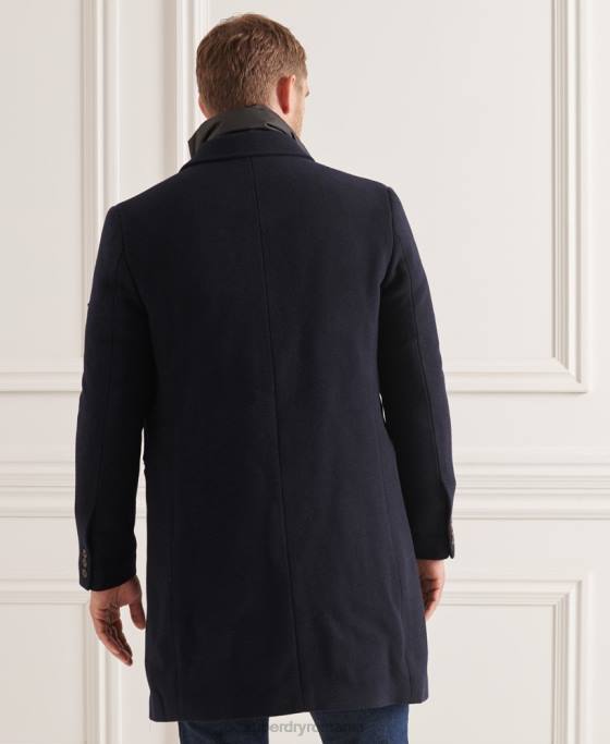 Superdry palton captusit din lana studios îmbrăcăminte marina bărbați JX0Z1166