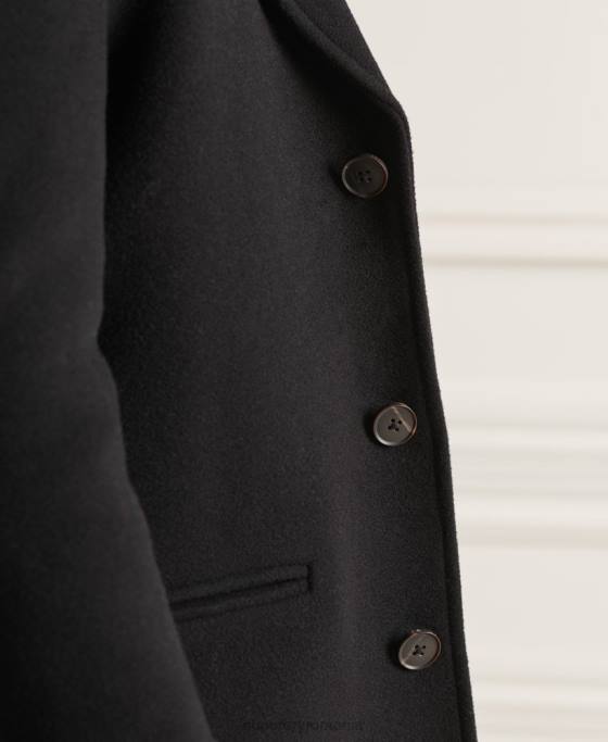 Superdry palton captusit din lana studios îmbrăcăminte negru bărbați JX0Z1165