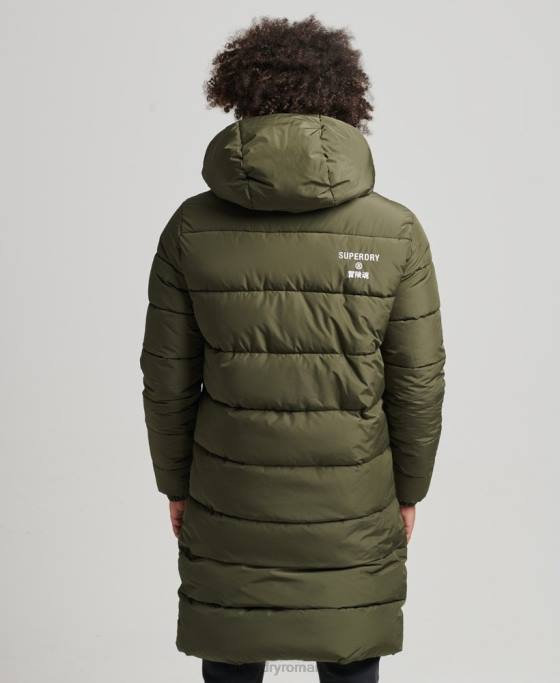 Superdry palton cu glugă cu logo îmbrăcăminte kaki bărbați JX0Z4526
