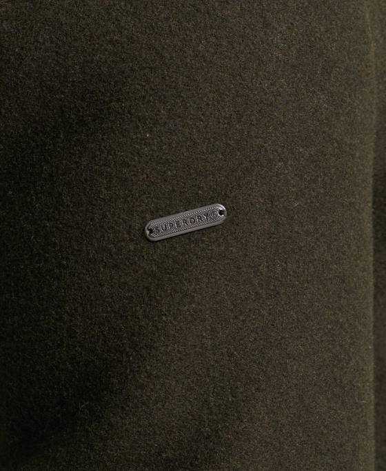 Superdry palton de oraș de lână căptușeală detașabilă îmbrăcăminte verde bărbați JX0Z1043