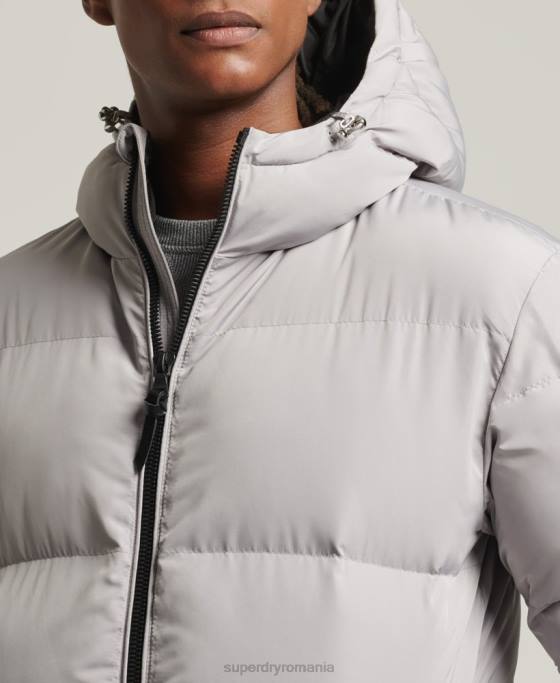 Superdry palton de pilota cu paragate îmbrăcăminte gri deschis bărbați JX0Z1124