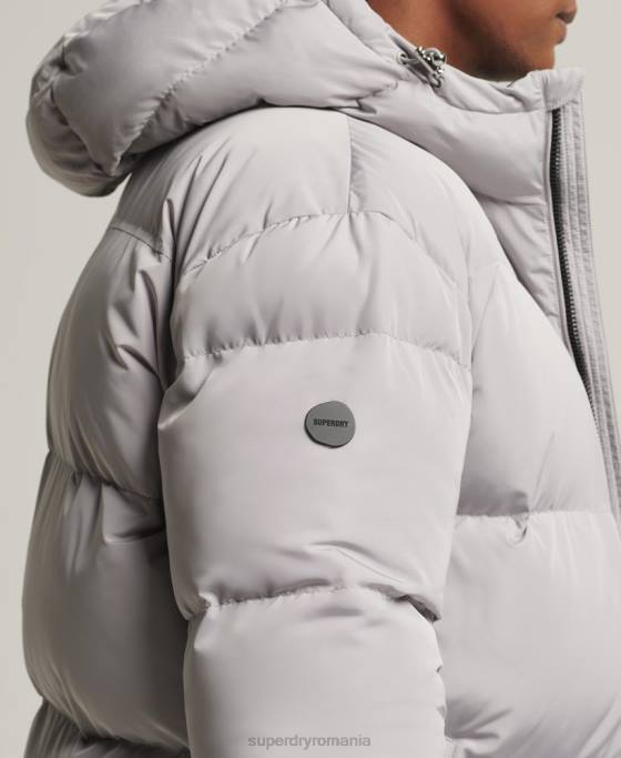 Superdry palton de pilota cu paragate îmbrăcăminte gri deschis bărbați JX0Z1124