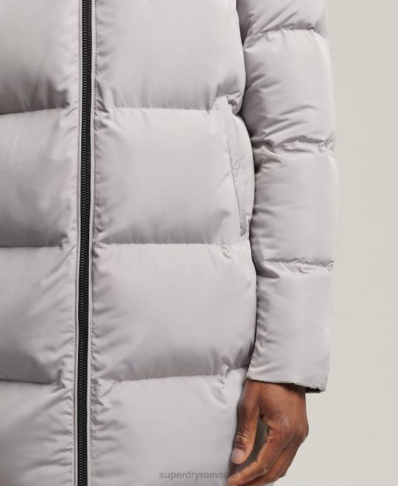 Superdry palton de pilota cu paragate îmbrăcăminte gri deschis bărbați JX0Z1124