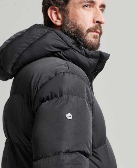 Superdry palton de pilota cu paragate îmbrăcăminte negru bărbați JX0Z1123