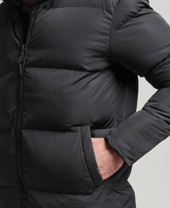 Superdry palton de pilota cu paragate îmbrăcăminte negru bărbați JX0Z1123