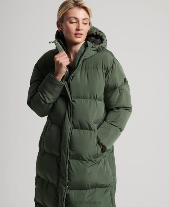 Superdry palton de pilota cu paragate îmbrăcăminte verde femei JX0Z3828