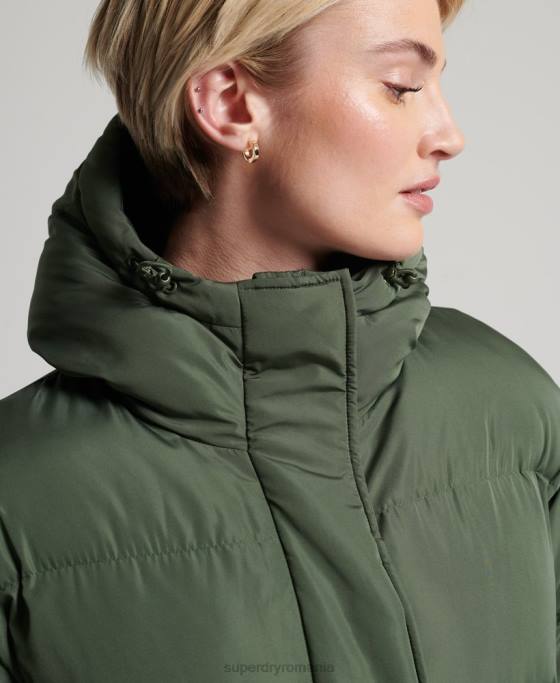 Superdry palton de pilota cu paragate îmbrăcăminte verde femei JX0Z3828