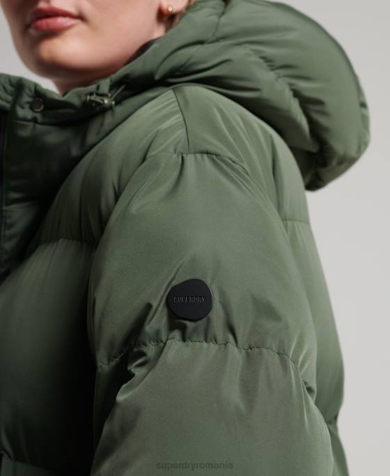 Superdry palton de pilota cu paragate îmbrăcăminte verde femei JX0Z3828