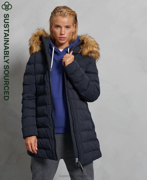 Superdry palton de puf înalt arctic îmbrăcăminte marina femei JX0Z5655