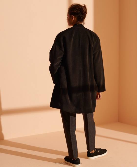 Superdry palton din lână cocon ediție limitată îmbrăcăminte negru femei JX0Z5682