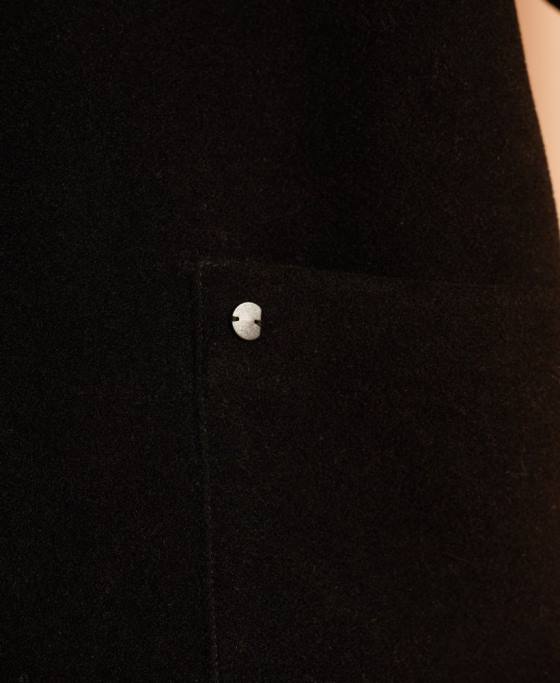 Superdry palton din lână cocon ediție limitată îmbrăcăminte negru femei JX0Z5682