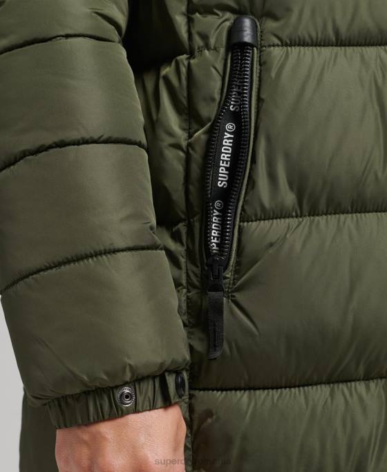 Superdry palton fuji cu glugă de munte îmbrăcăminte kaki femei JX0Z5671